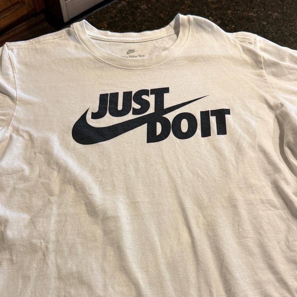 Nike White T-Shirt with Black Logo